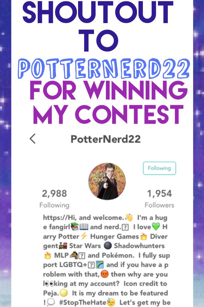 Congrats PotterNerd22!!!!