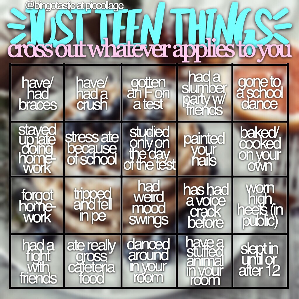 hey guys! this is more of a never have i ever, but that doesn't matter because this is a bingo 😂 anyways, i hope you enjoy this 