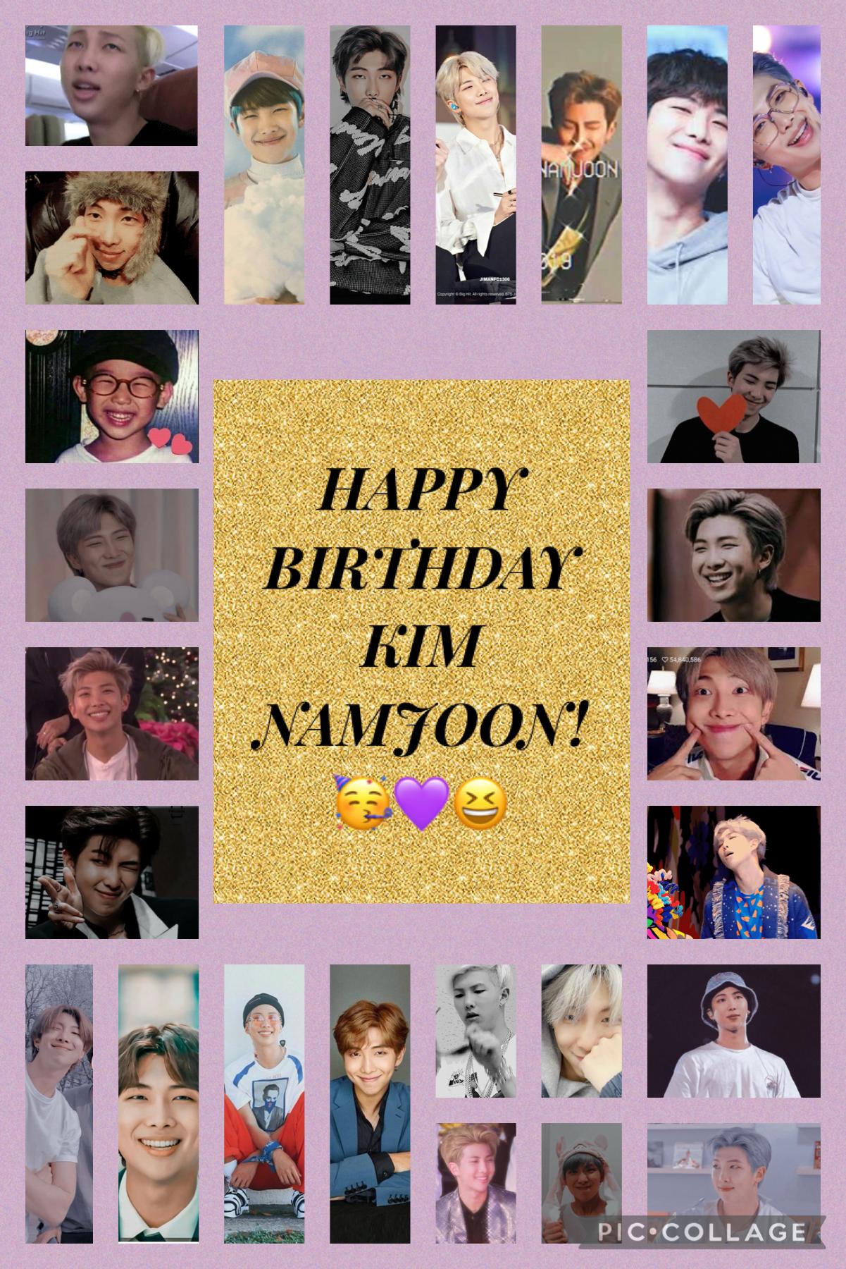 Happy birthday to our wonderful leader, Kim Namjoon!!! 💜Going on a strong 8 years with his amazing BTS family✊ 사랑해😘💜💜