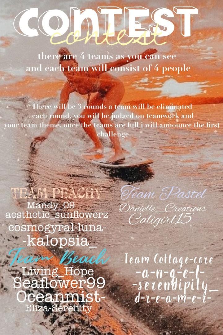 updates on the contest team peachy is full and team cottage core has 1 spot left!
6/24/21