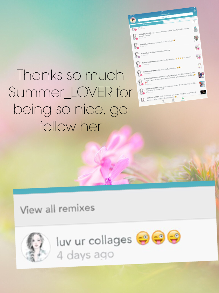 Thanks so much Summer_LOVER for being so nice, go follow her 