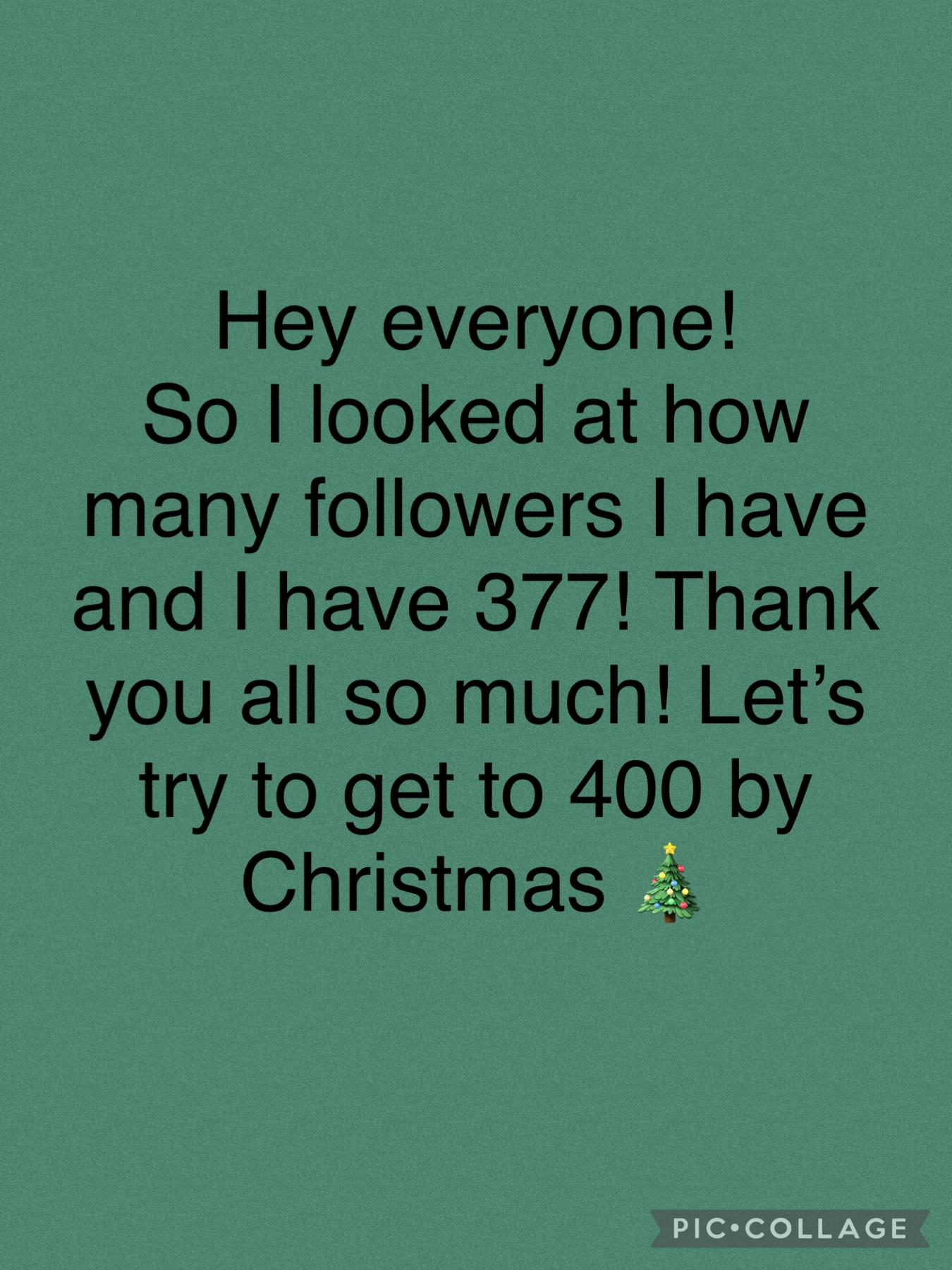 Let’s get to 400 by Christmas 🎄 