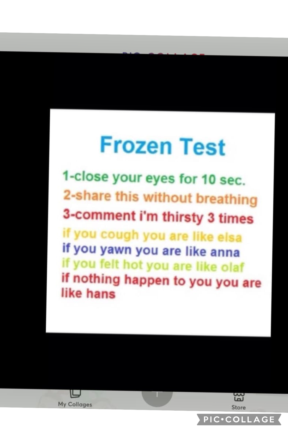 Frozen test
