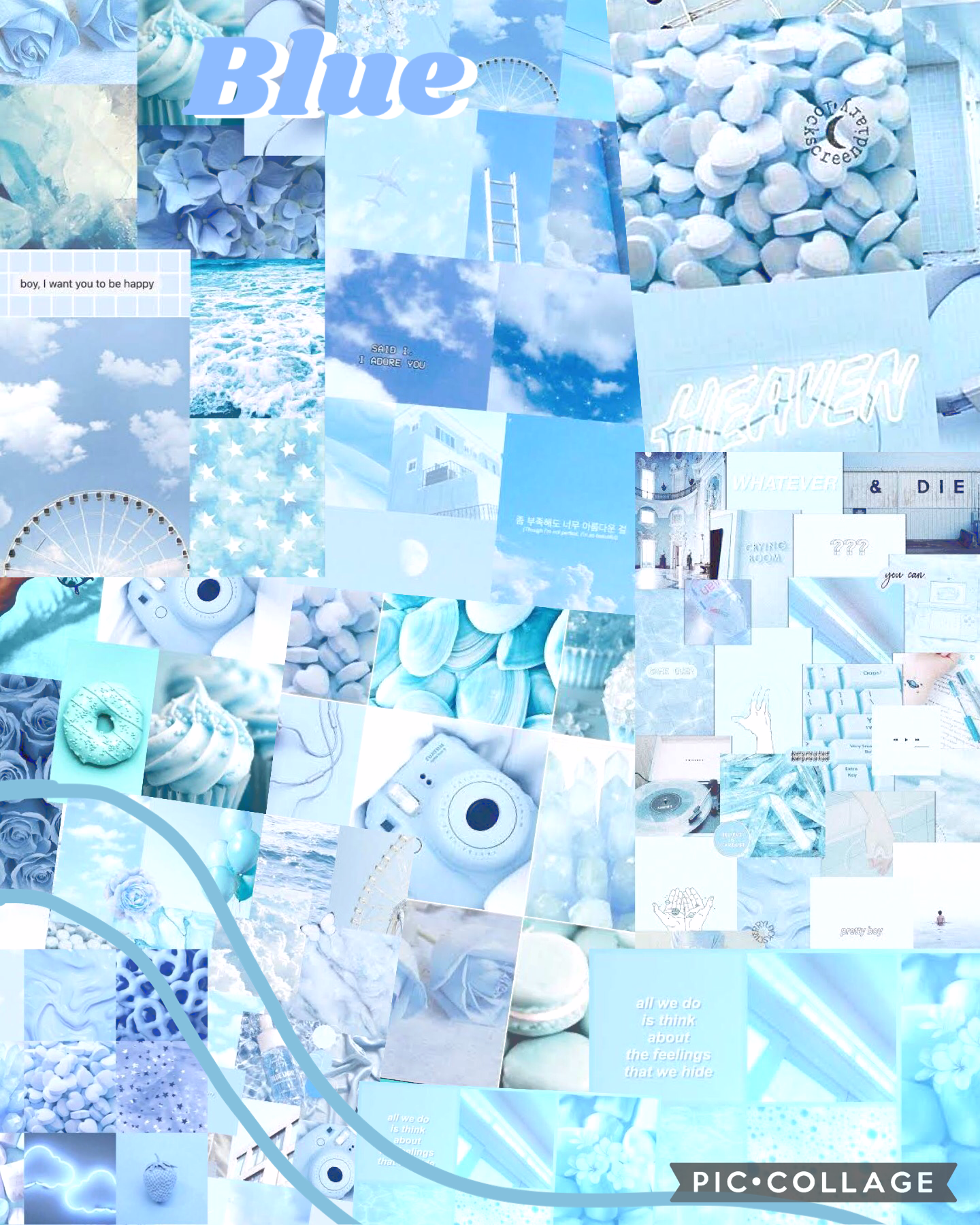 Blue collage