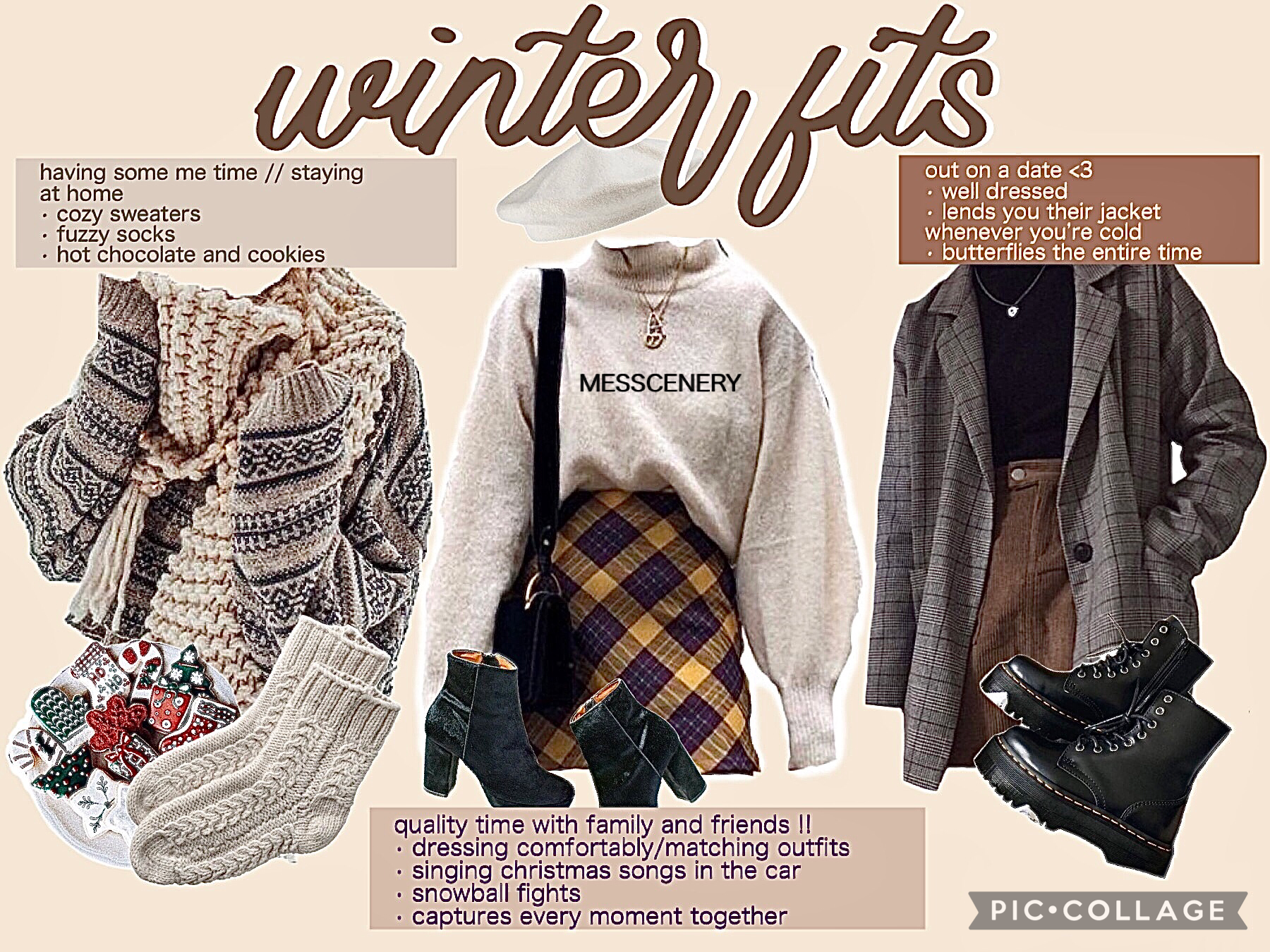 🧦14/12/22🧦
i’ve always wanted to try doing smtg like this so im pretty obsessed with how this came out !! 
tried squeezing the text tgt so it may be small :”D
new theme of the month: winter/christmas ❄️🎄
|| which is your fav fit? ||