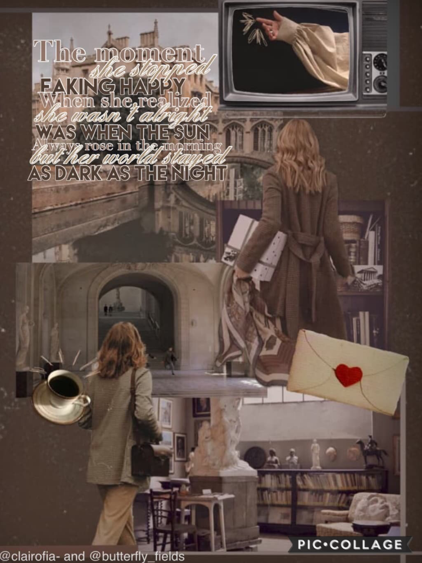 👜9/Feb./2022👜~tap~
A collab with the amazing and talented collager @butterfly_fields !!! Oops, i did dark academia again😂😂lol i’m kinda obsessed 😍 btw i loved collabing with her and would love to do it again sometime <33 