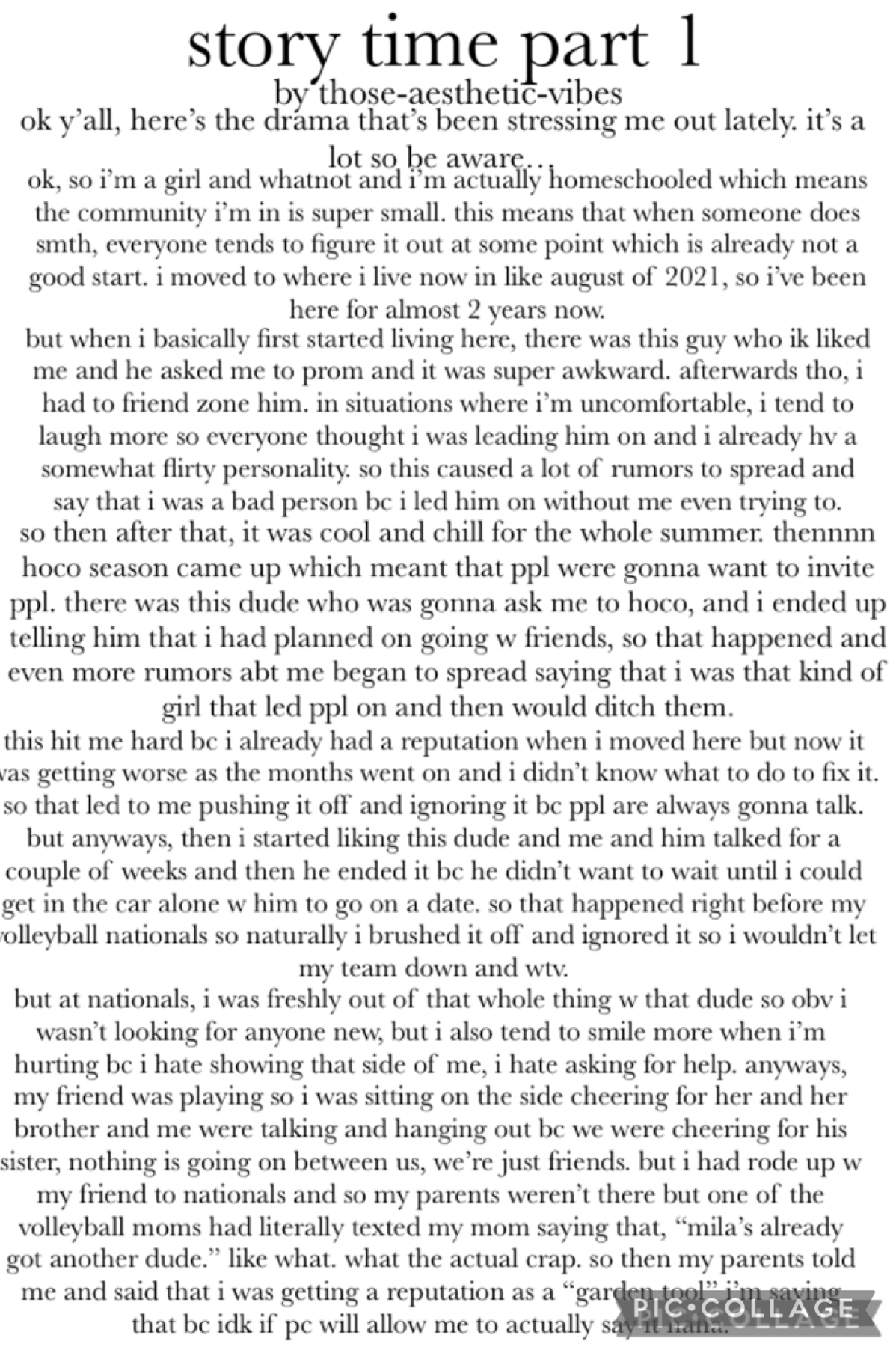 story time part 1
i thought it posted but it didn’t so here it is. part 2 is in the next post!