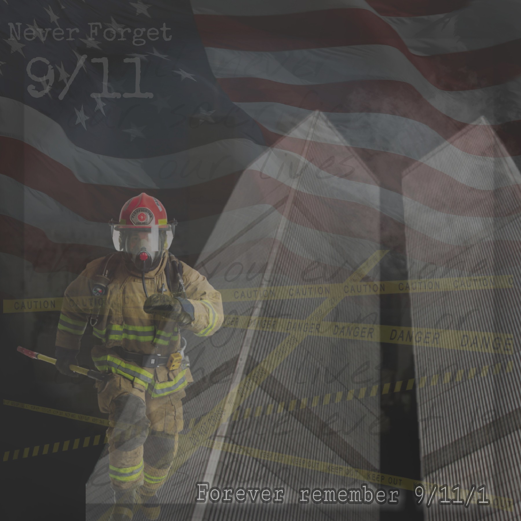 ❤ Never Forget 9/11 ❤
I made this in picsart last night and I was crying while making it becuase my uncle died during 9/11 and even though I've never met him I still teared up. ❤🕊❤