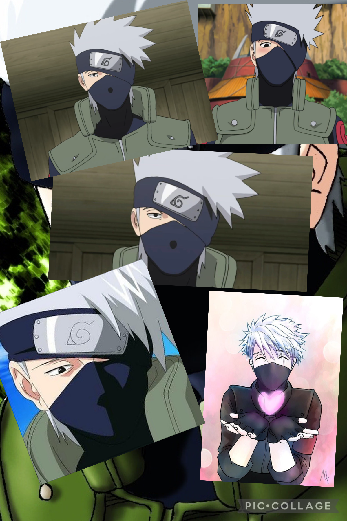 Bruh my favorite collage I have ever made with kakashi from Naruto 
