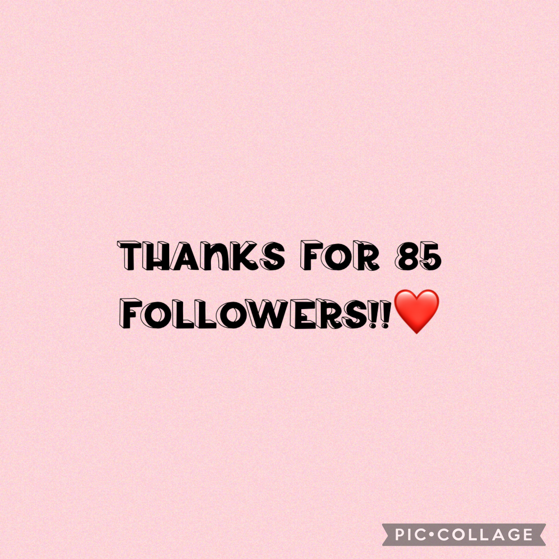 Thanks for 85 followers!❤️