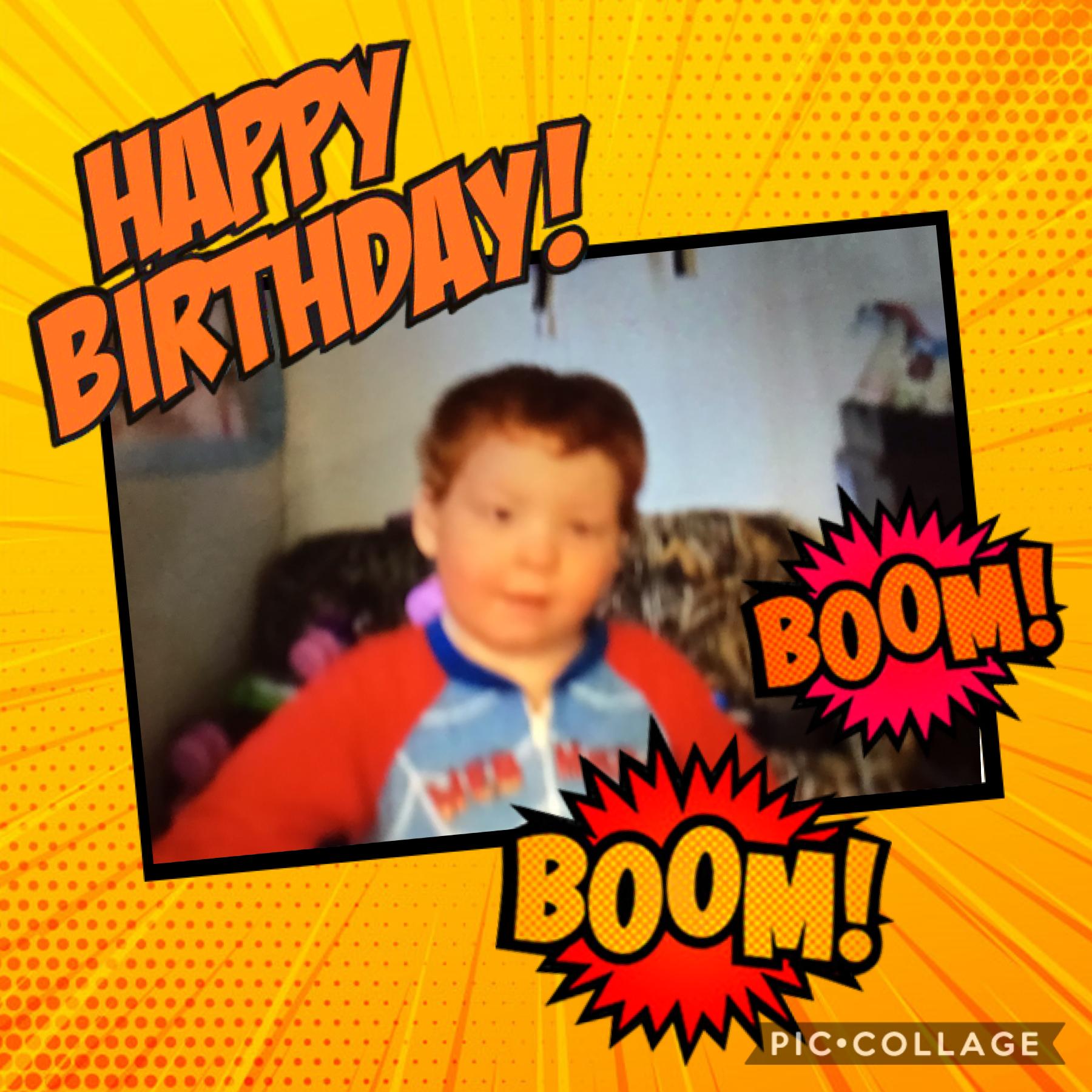 Happy birthday to my little brother happy birthday 
Flynn