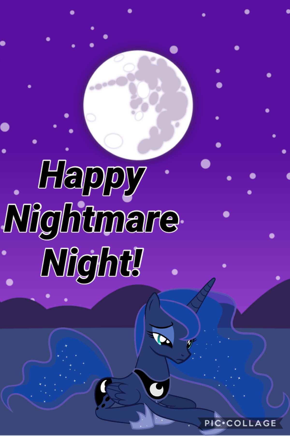 “The night will last fOrever!” She said. “I just want tO shOw everypOny that I’ve changed.” She said. Happy HallOween everypOny!!! 