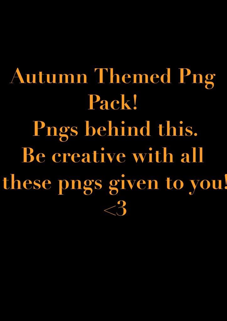 🍁 Autumn Themed PNG Pack! 🍁