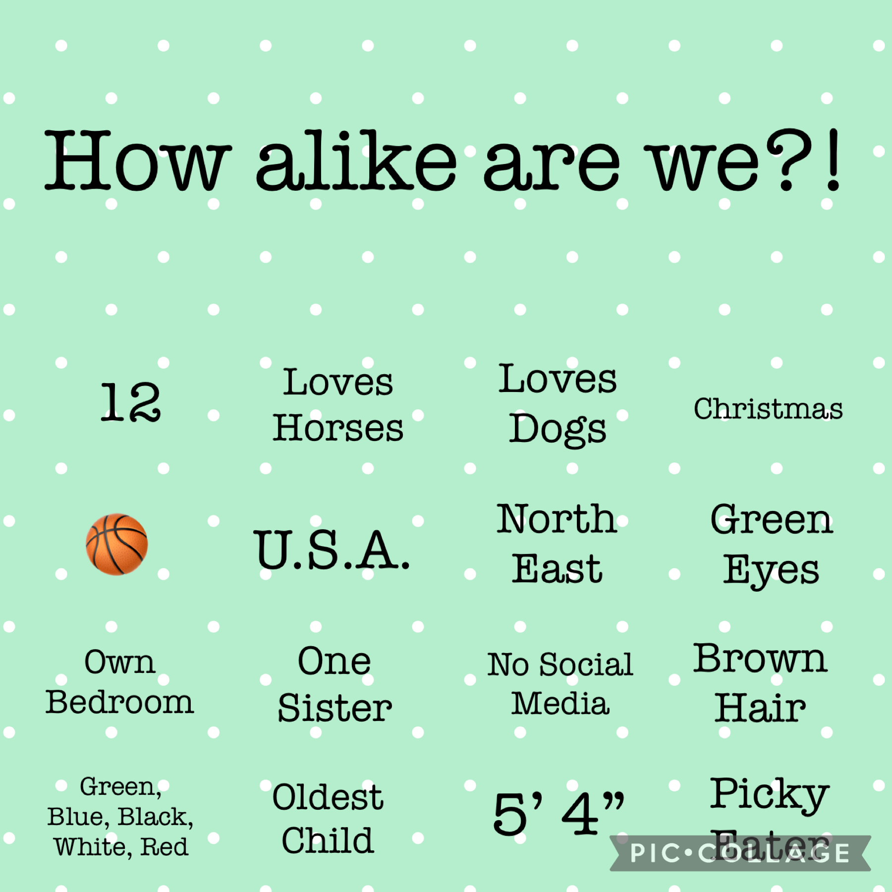 How Alike Are We? Please fill this out, I want to see who is most like me!!!