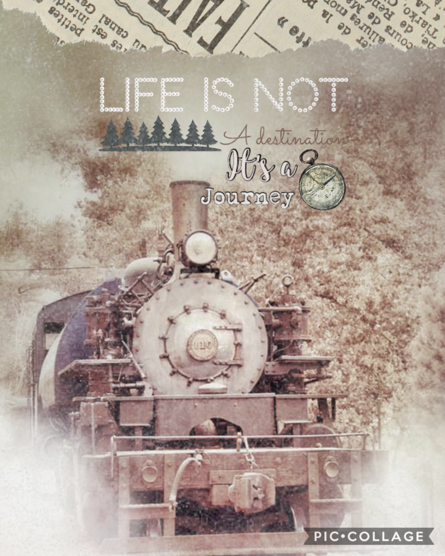 🚂 collab with 🚂
My amazing sister Peace_and_Dreams,
I did the text and newspaper png and she did the background and mist png. 
Qotd: What theme should I do my next collage?