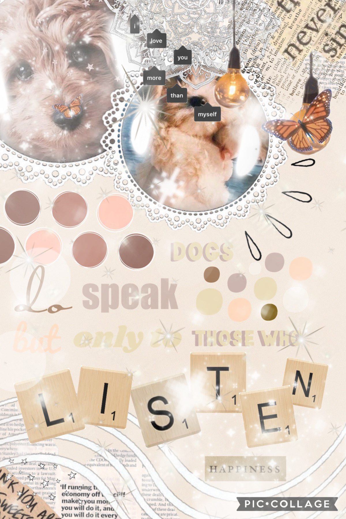 🐶tap!🐶
17-8-22-~dogs do talk, but only to people who listen~
qotd: fav animal?
aotd: dogs 🐶 (i have two! used to have three but one died)
this was inspired by lulu (clear_waves)! have a great day/night!
