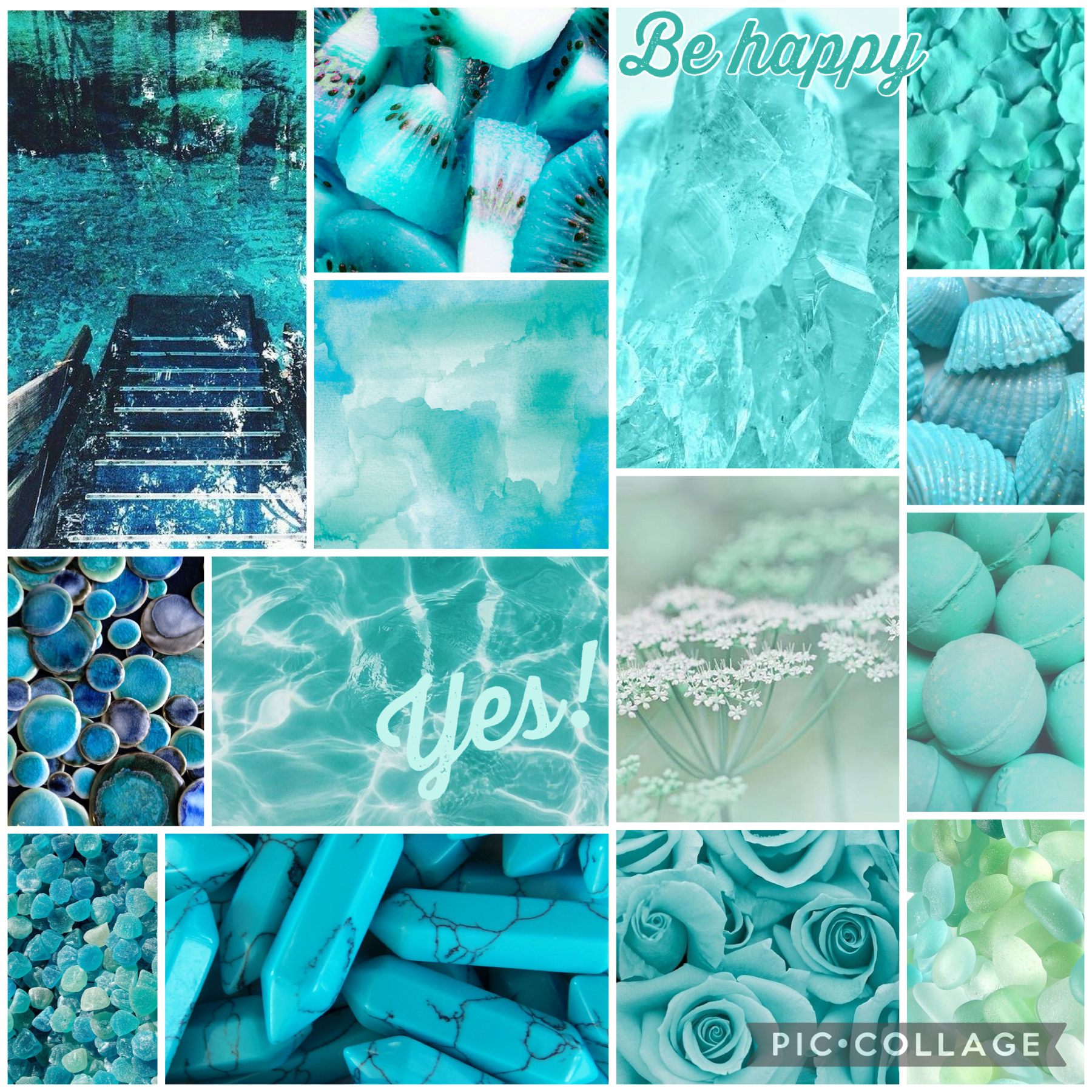 Aqua collage