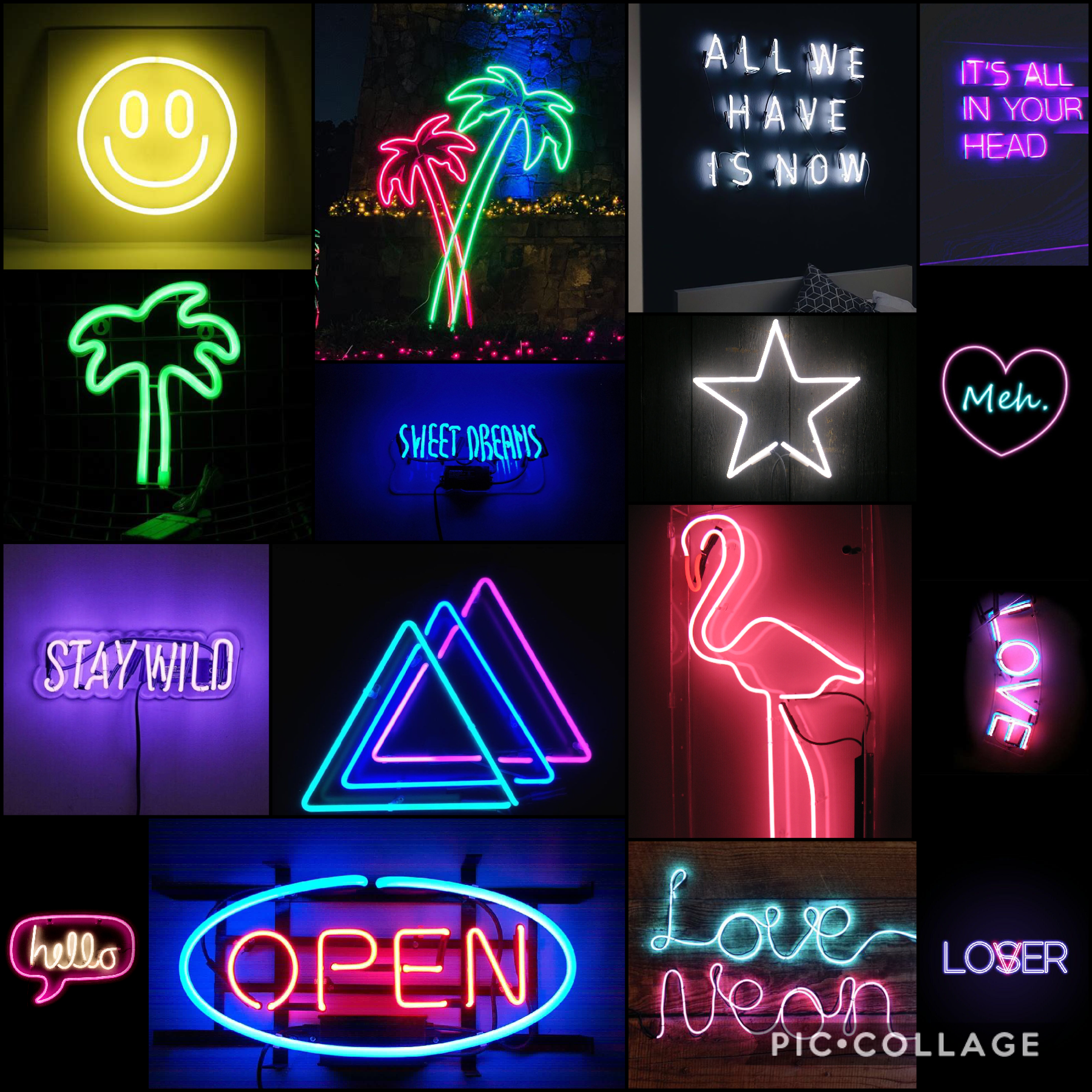 Neon collage