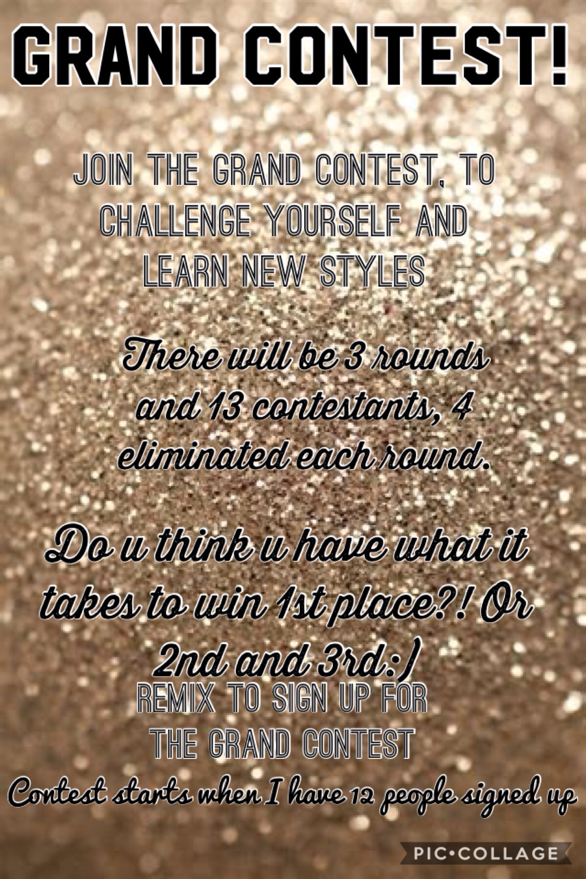 Join the Grand Contest to see if u can beat some amazing pic collagers!