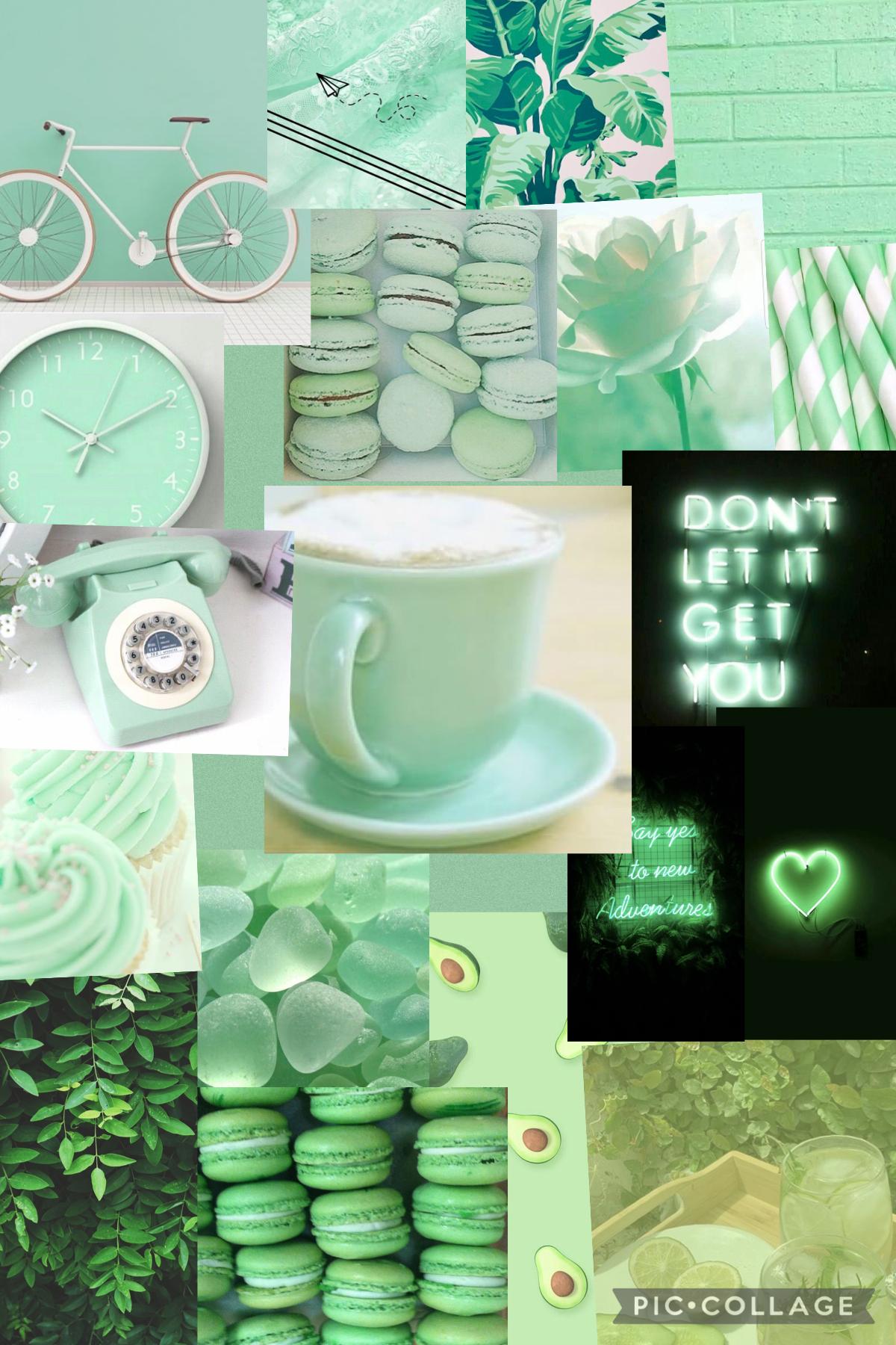 Tap me!!
My green poster. For me, mint green is a really aesthetic colour, so I decided to make a green poster to join my others! Hope you enjoy!