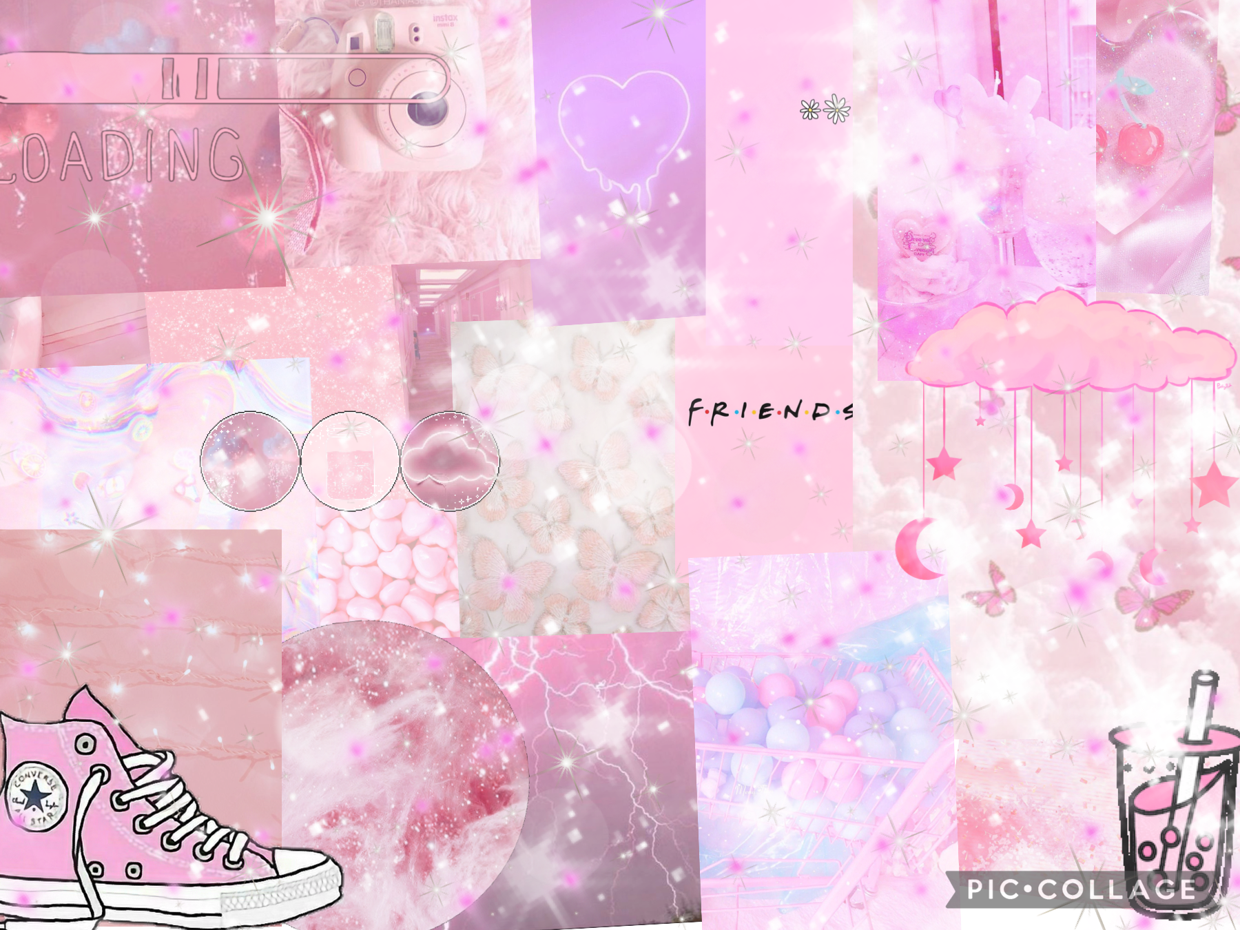 Pink collage 🎀🌸🦩