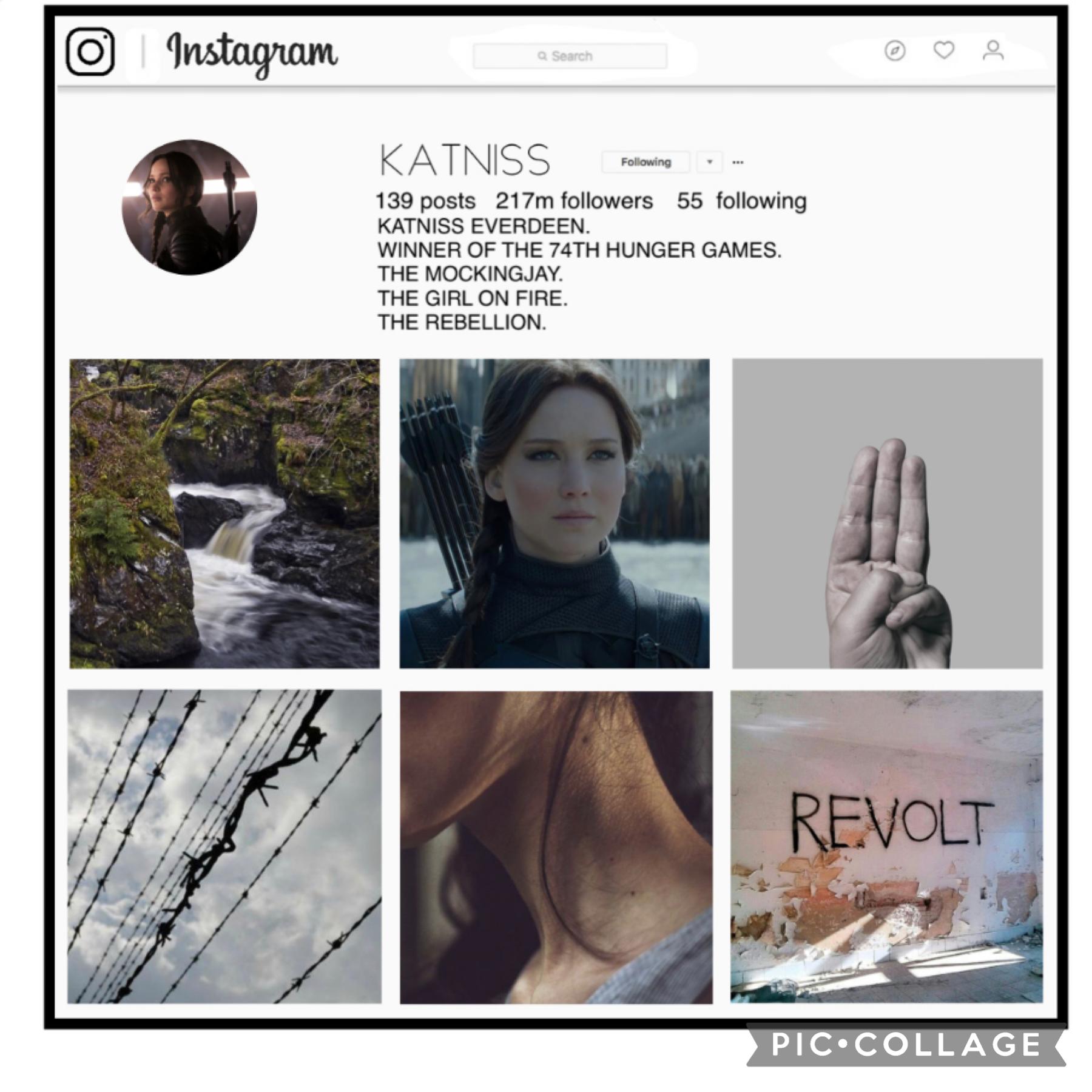 first post!❤️ Katniss Everdeen fake instagram page lol…. More to come🤍❤️