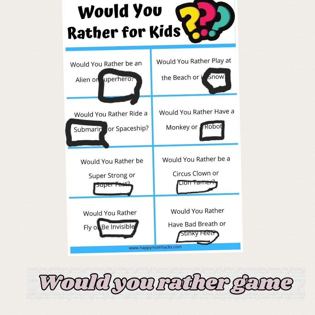 Would you rather game