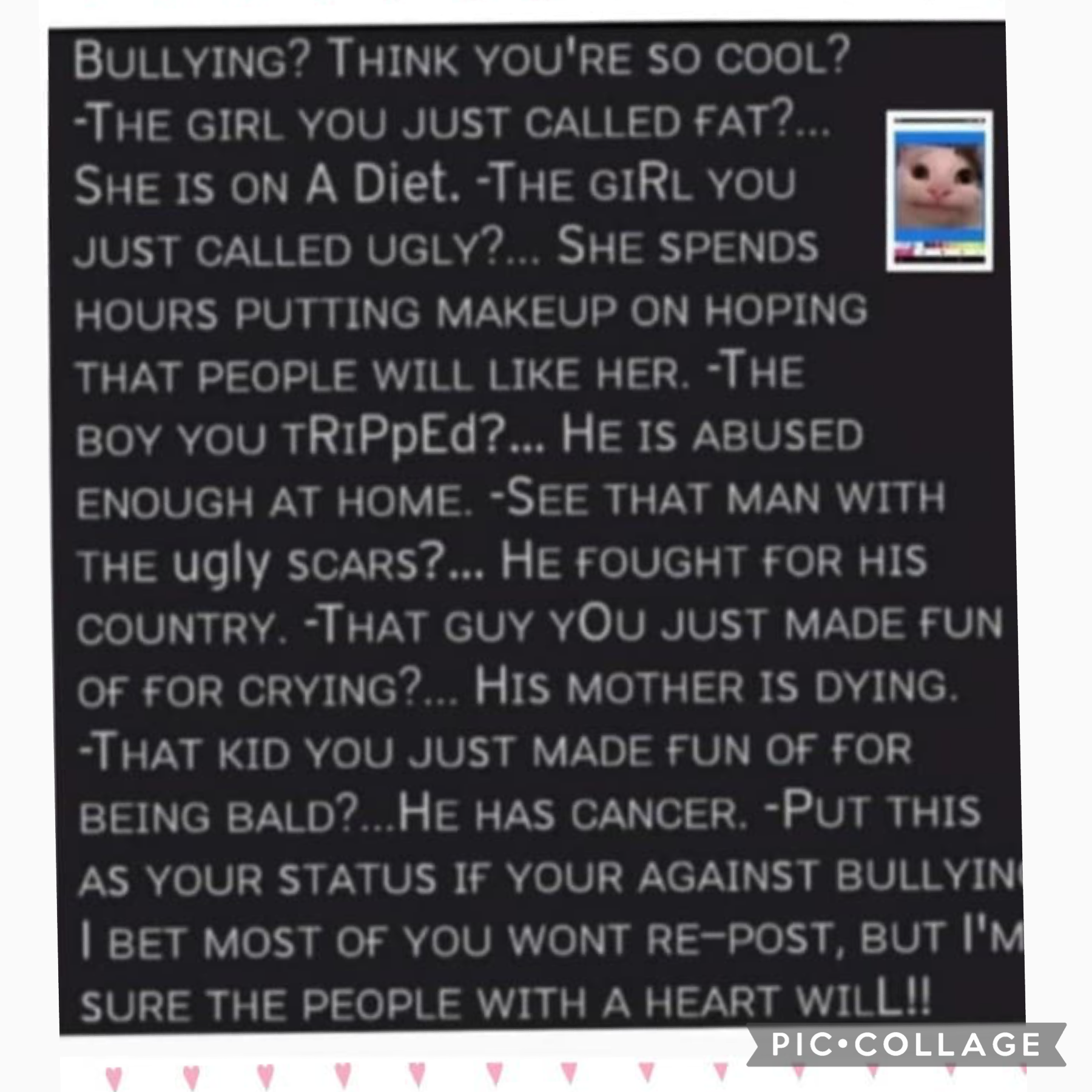 Tell people to stop bullying