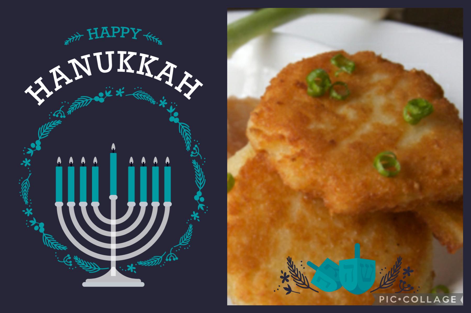 Happy Hanukkah everyone!
( Couldn’t help but put my favorite Hanukkah food lol)