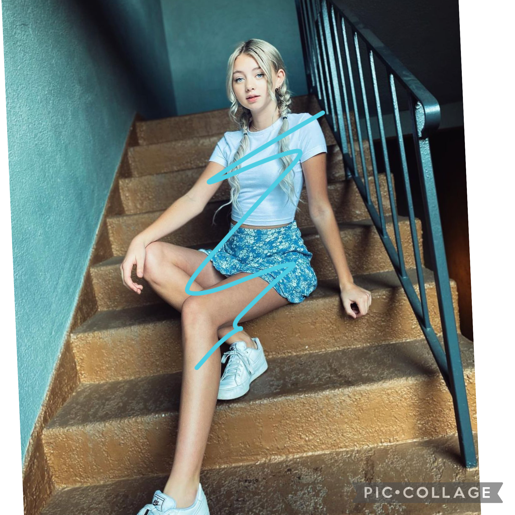 Sitting on the step