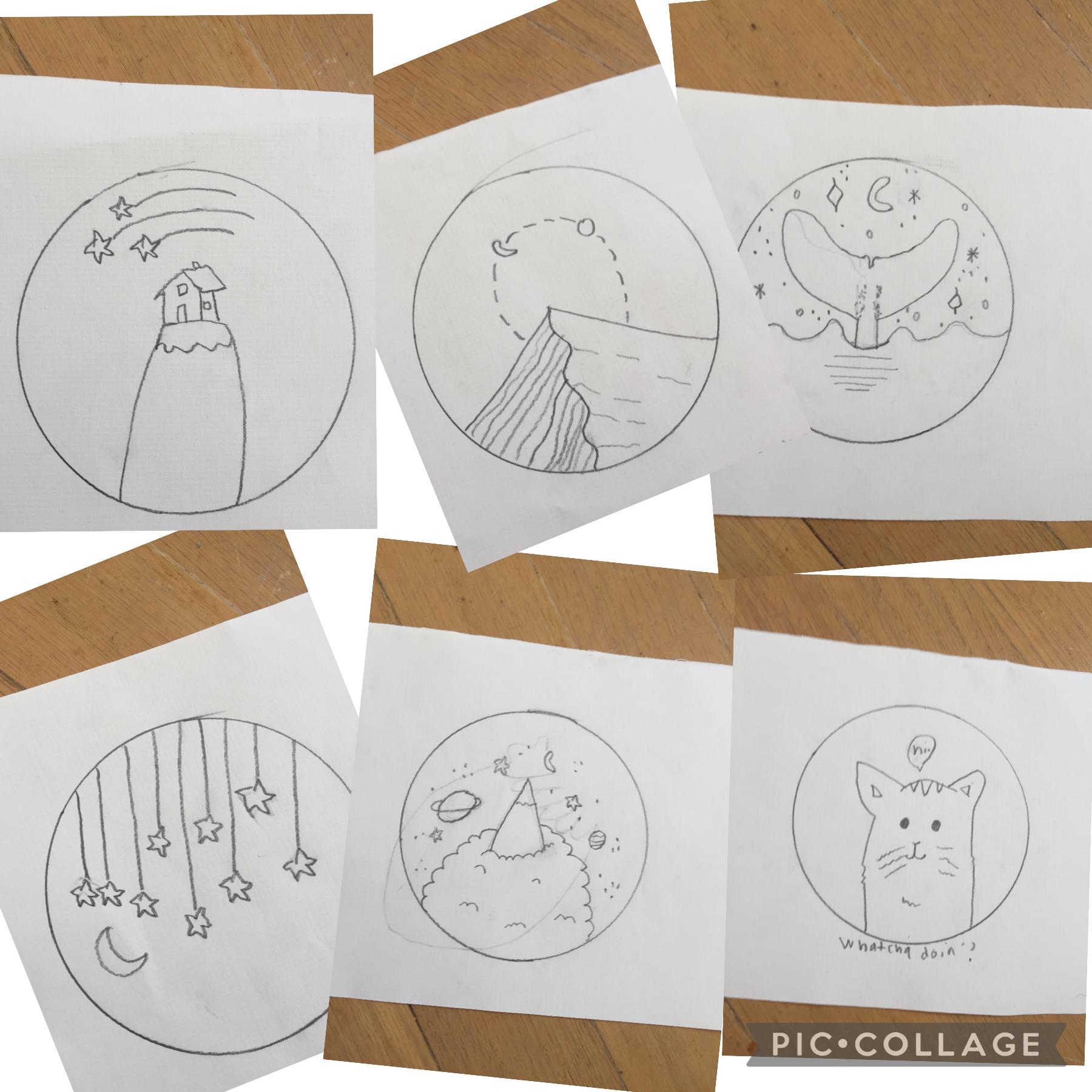 A collage of my circle drawings!