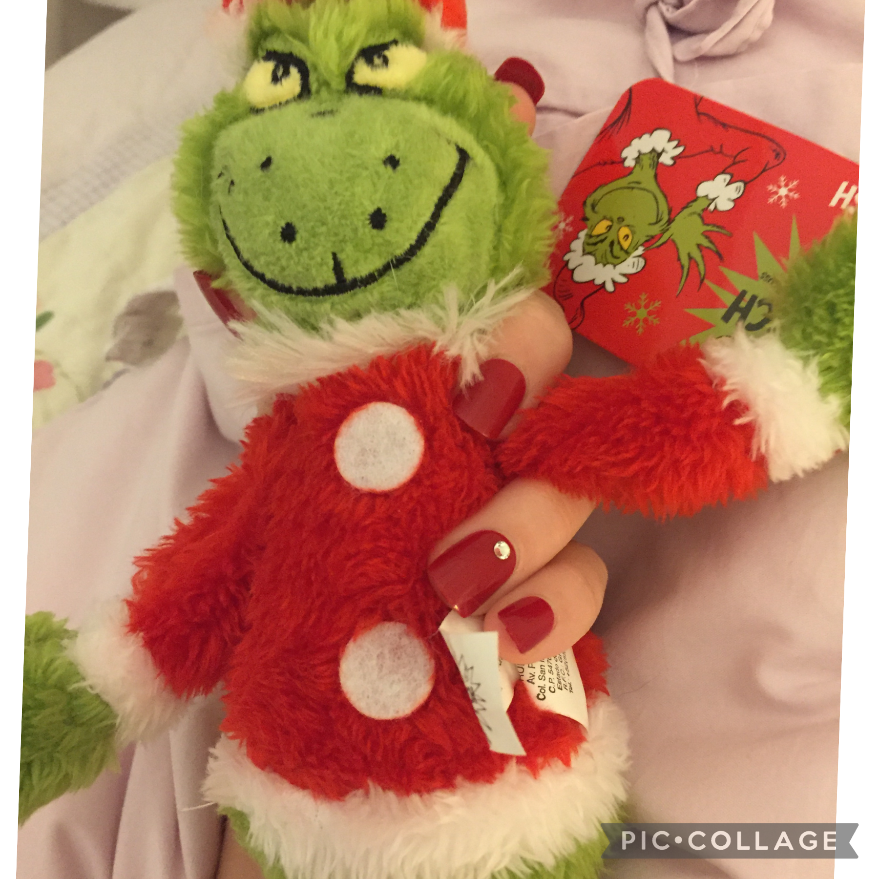 Picked out this adorbs stuffed Grinch at my local CVS for my baby sis!