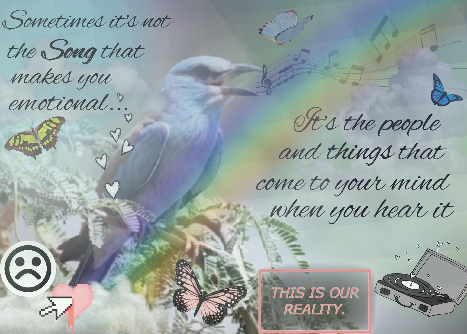 🎶🐦🎵 

Aesthetic Music Bird Collage 

Not my best, but I saw the quote and thought about making a collage about it. Hope you like it! :")