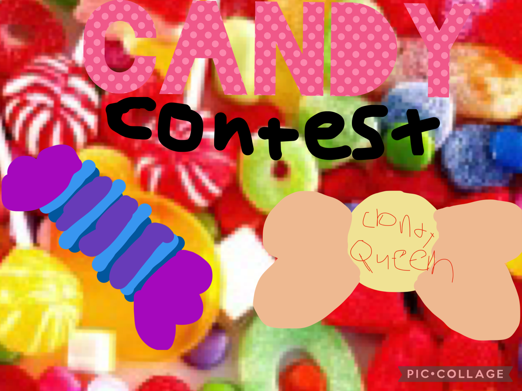 This is a candy contest I joined thanks to my follower who asked me