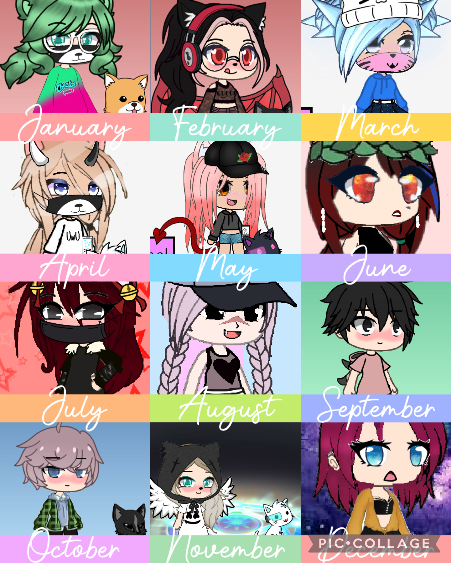 Some of my gacha characters are in this not all of them I have way more then this trust me😜