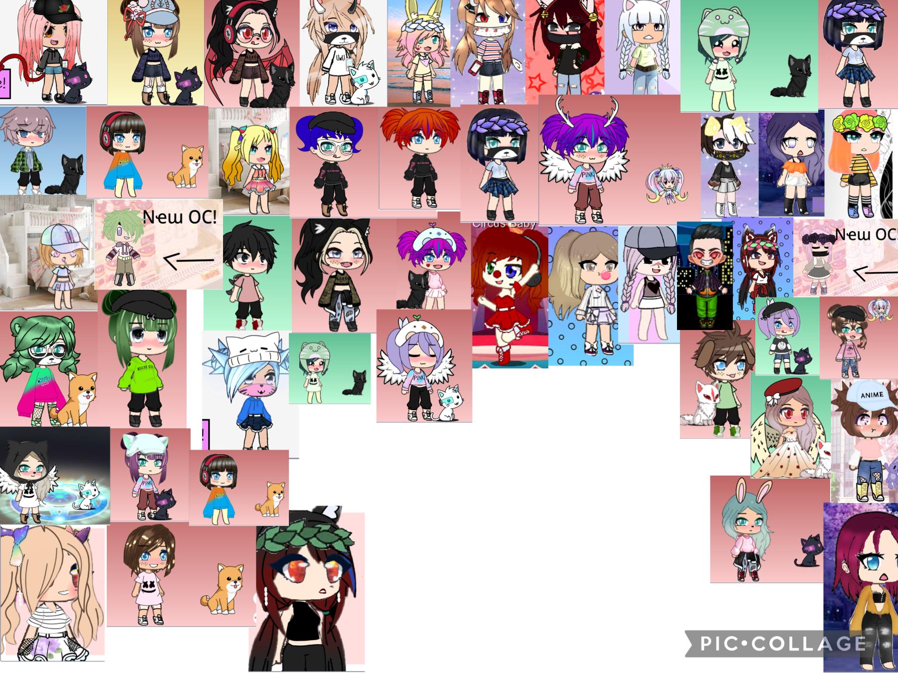 50 of my gacha characters what do y’all think I need more comments