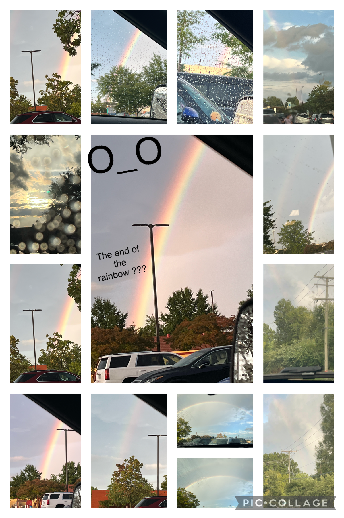 Monday we saw this and there where 2 rainbows and the end was in our neighborhood and the other was there it was weird idk how to explain tbh