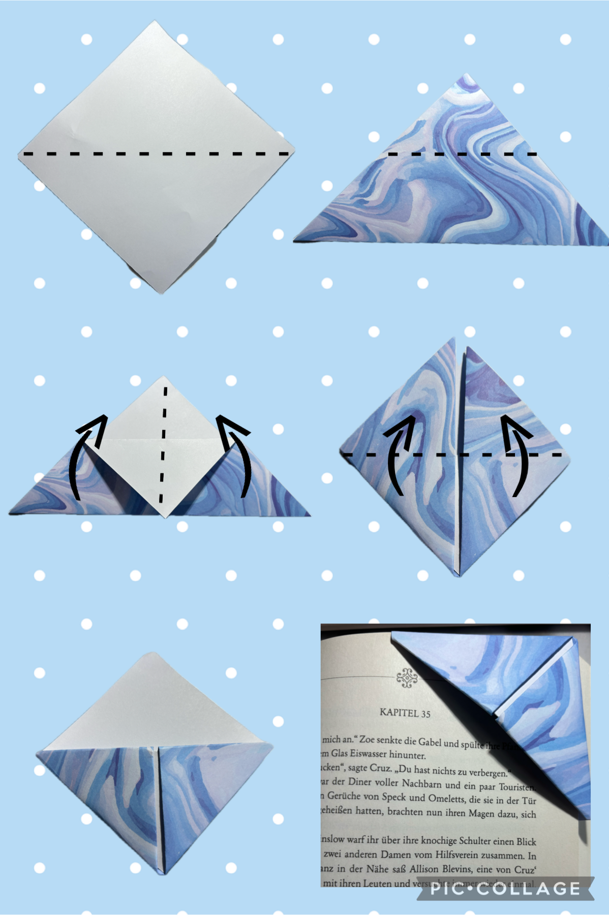 Hi everyone 🤗 I found a very good bookmark which you can make yourself. You only need square paper. Not even glue. And it’s very easy. I hope you like it and you can use it. ❤️ 