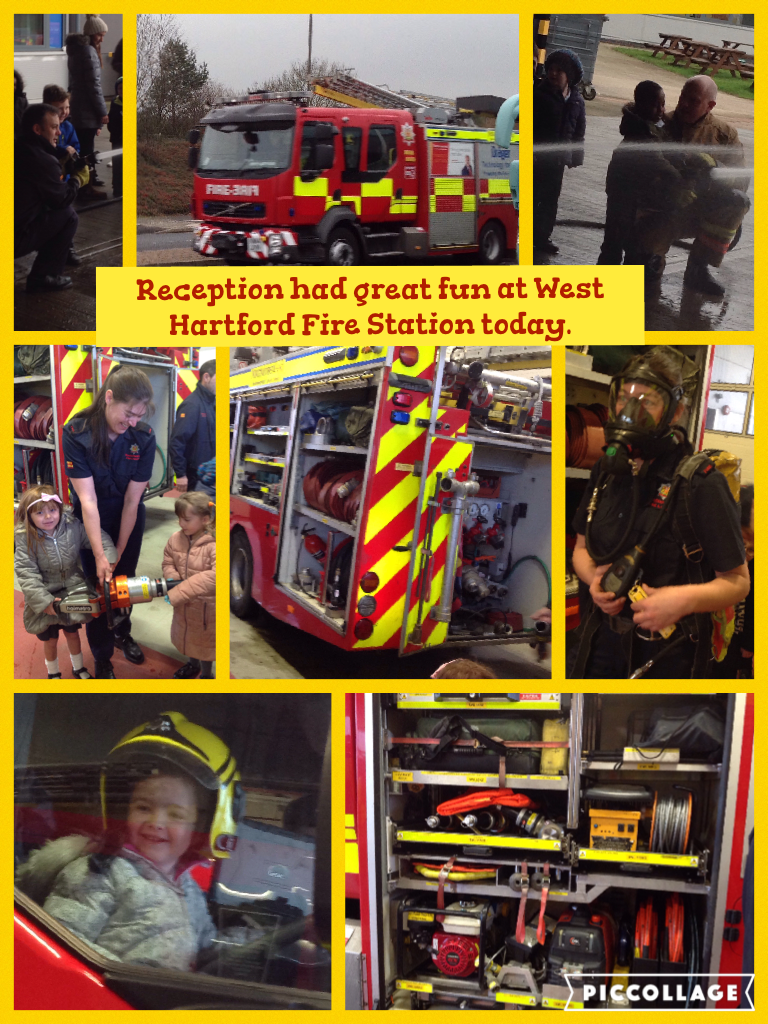 Reception had great fun at West Hartford Fire Station today. #piccollage