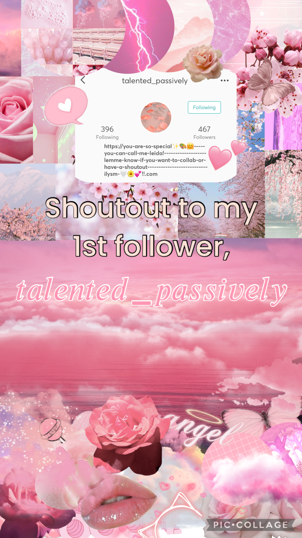🌸𝑇𝑎𝑝💖

(Part one) I just wanna give a shoutout to my first EVER FOLLOWER, talented_passively, who was there from the beginning until I climbed to 70! Thank you to everyone who is supporting me, it means a lot!