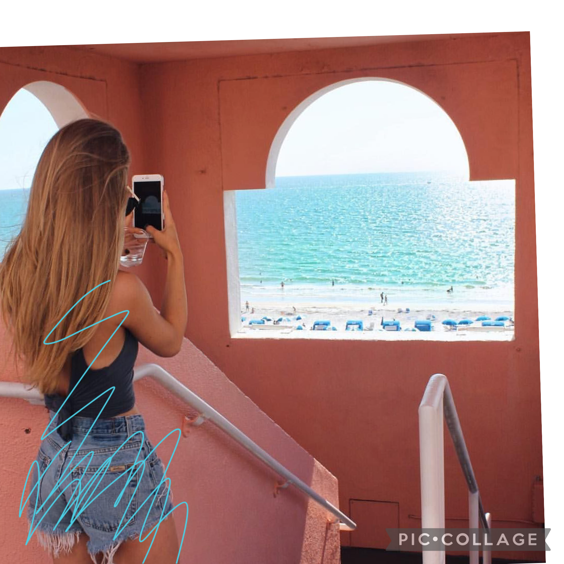 Taking a pic of the ocean 