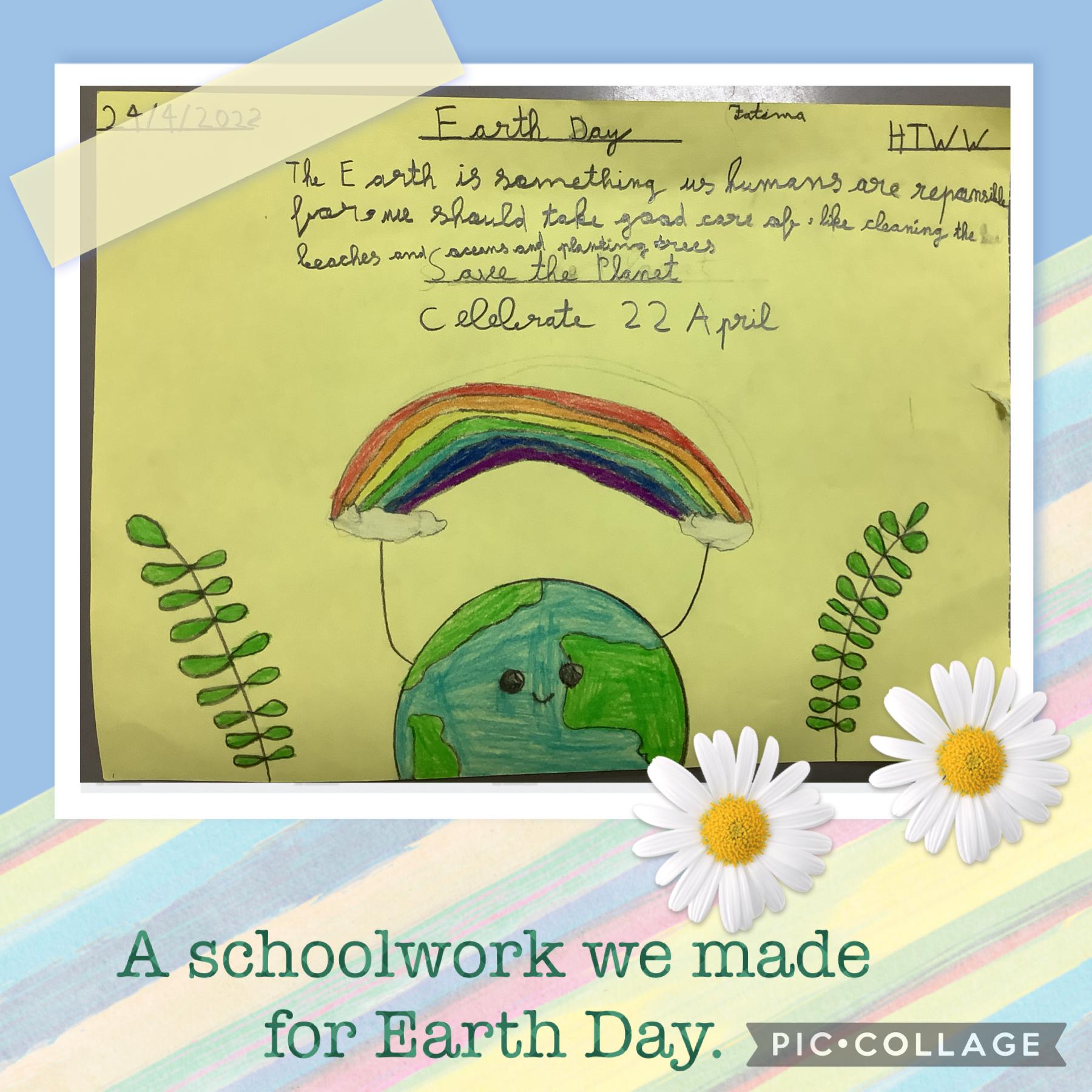 A schoolwork for Earth Day.