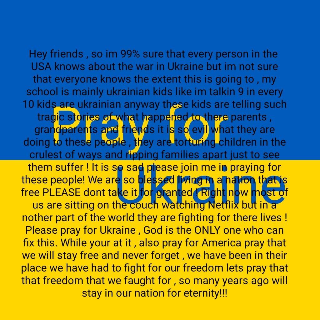 pray for Ukraine!