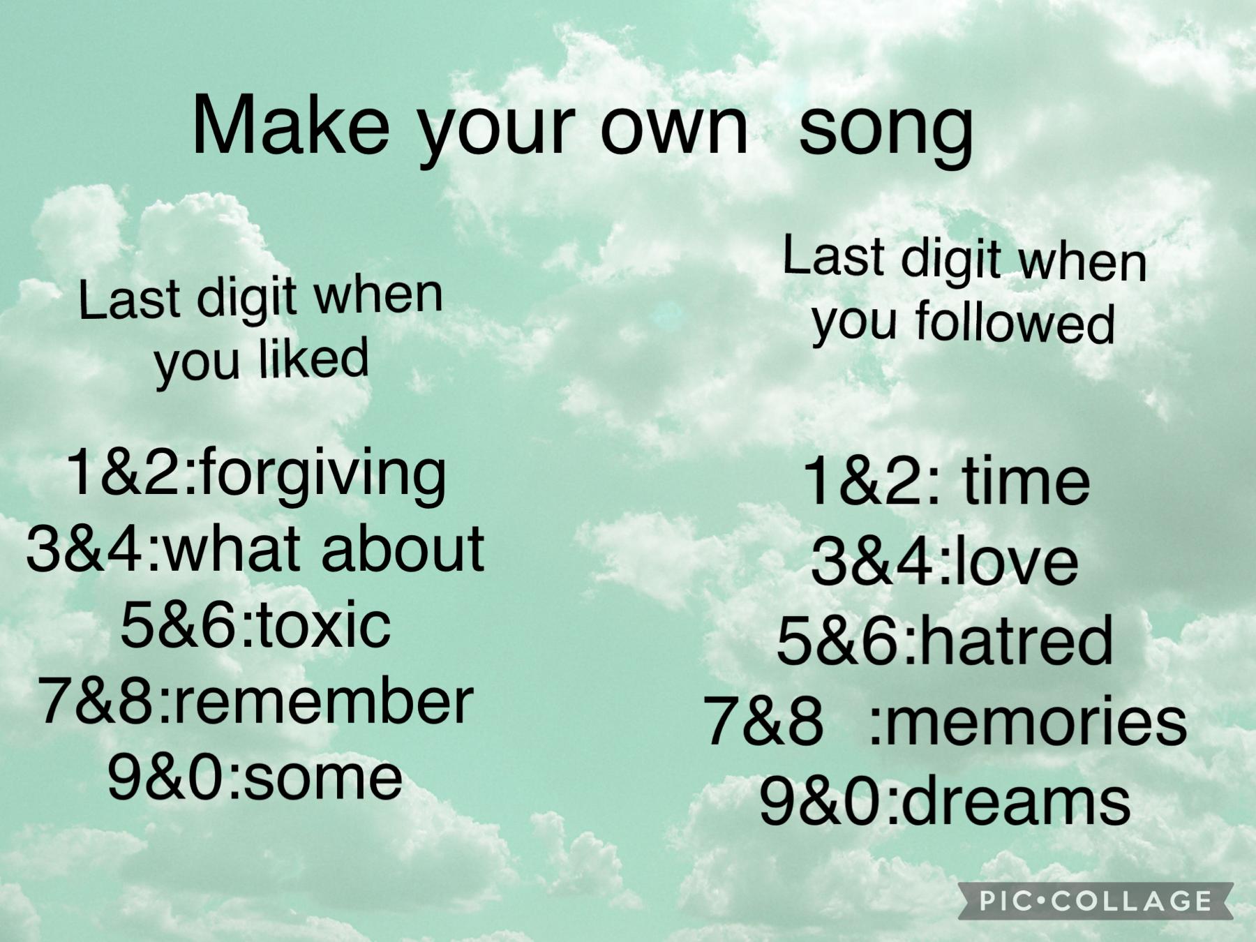 Make your own song 🎶 