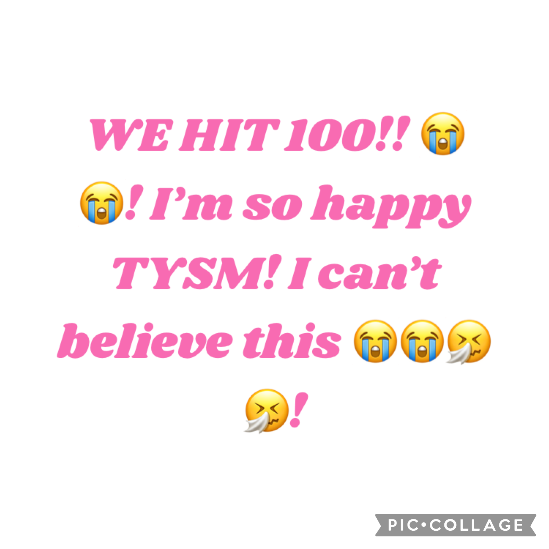 🥳Tap!🥳
Guys… it’s official. WE HIT 100! 
I can’t believe this is possible, thank you to everyone that’s followed it means so much to me! TYSM!! I’m so grateful! 🤧
Stay positive xoxo, 
Pink-Petals