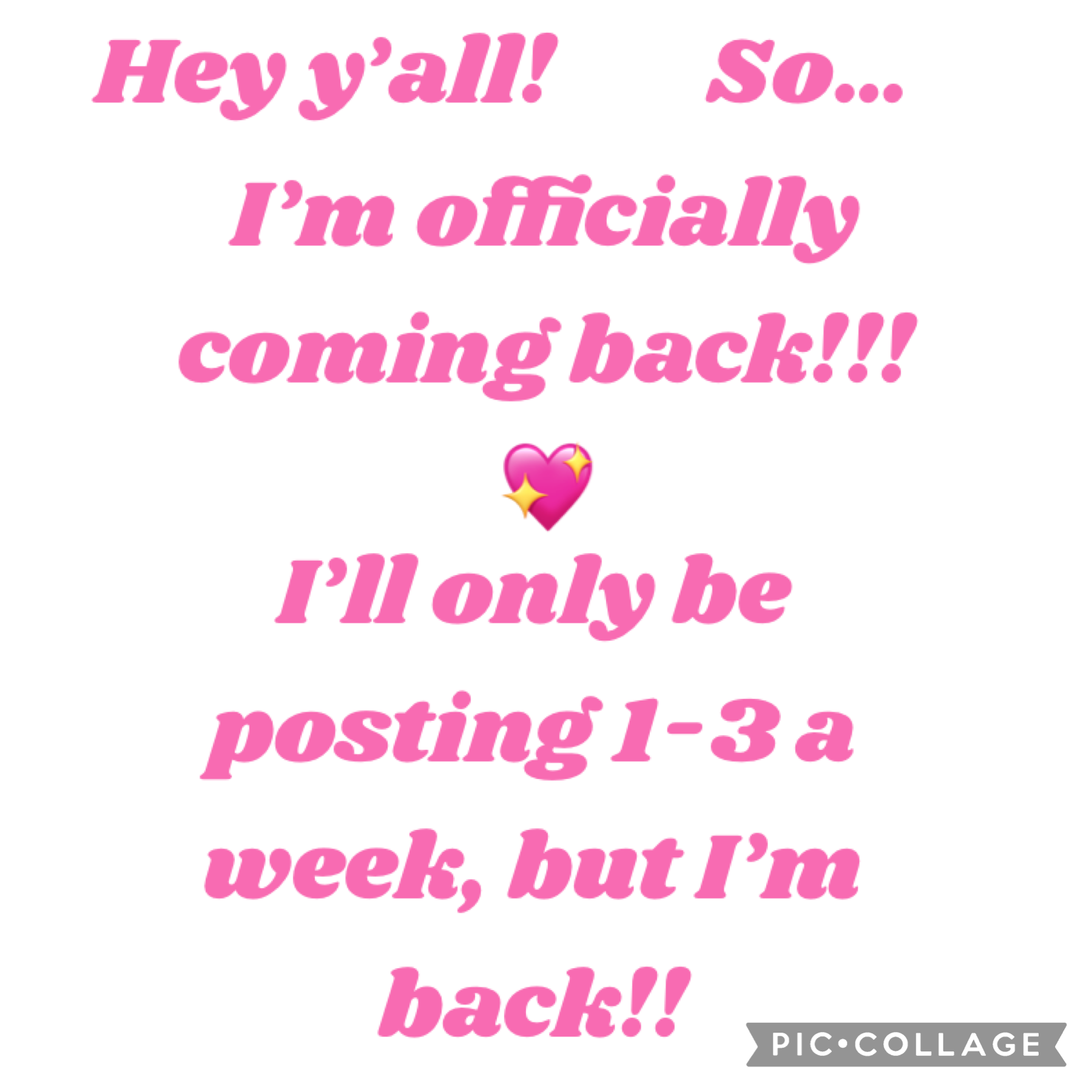 💖Tap💖
I’m so happy to be back! It’s been so long and I just needed a break but now I’m so ready! I do plan on posting tomorrow so stay updated! Stay positive!
Xoxo,
Pink-Petals
