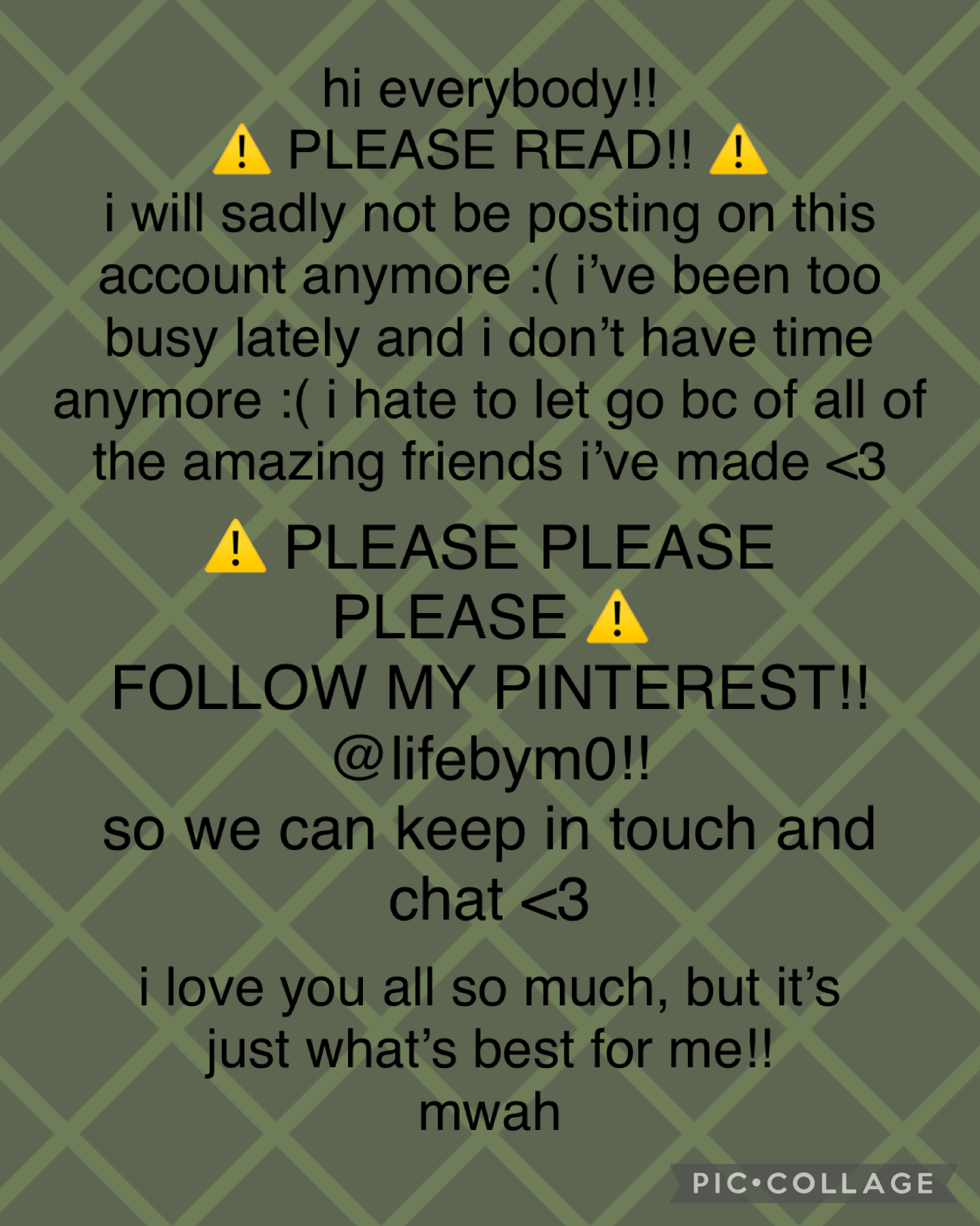 pls read <3 (tap) 
also feel free to drop your pinterest in the comments if you’d rather me find you :) 
ily all :’) 
