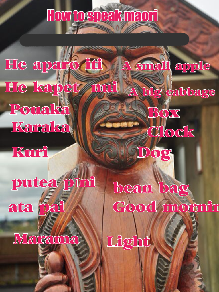 How to speak maori