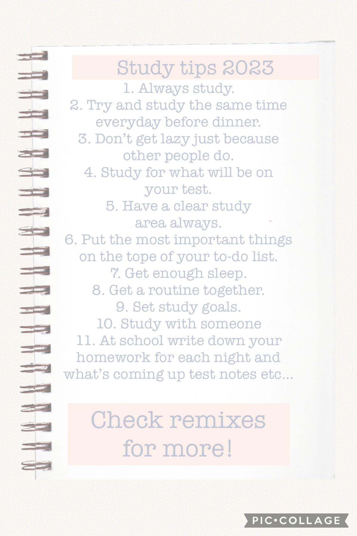 💕 Tappy 💕
Here’s some study tips from my own experience and some from the web! Hope they help! x 
