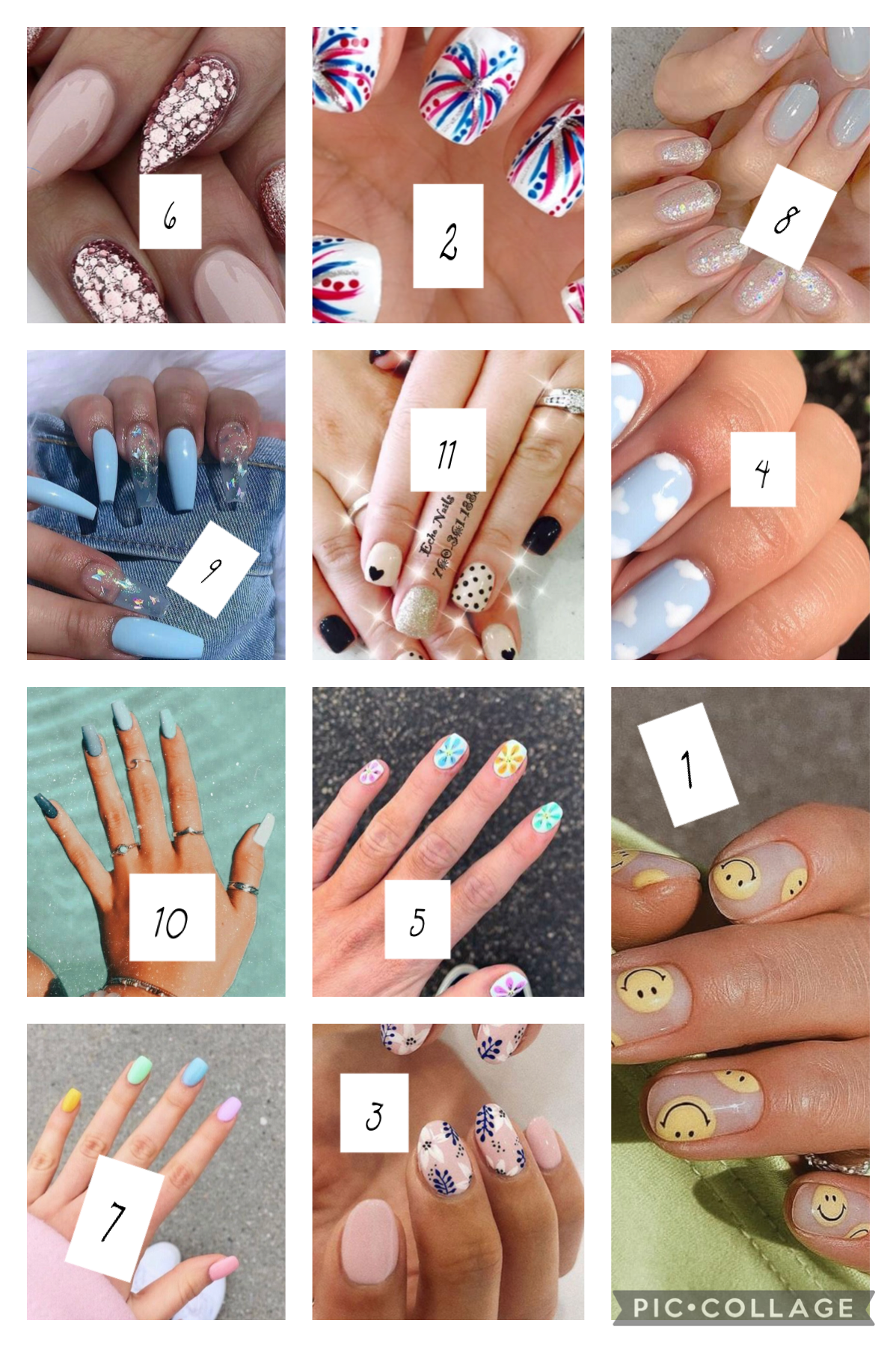 Let me know what is your fav nail design.
My fav nail design is 2 and 10 